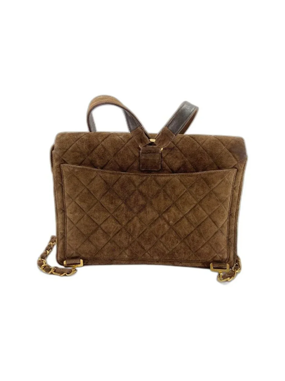 Chanel Backpack Quilted Brown